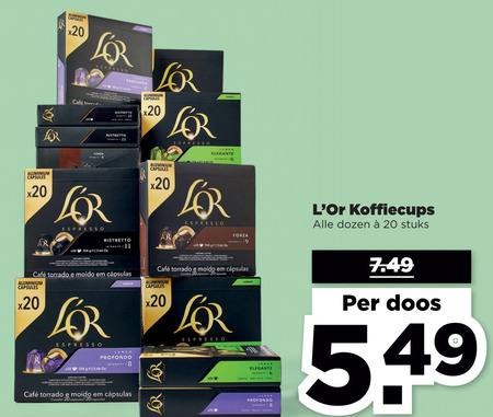 Douwe Egberts L Or   koffiecups folder aanbieding bij  Plus Vandaag - details