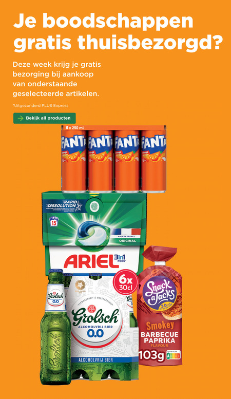 Grolsch   bier folder aanbieding bij  Plus - details