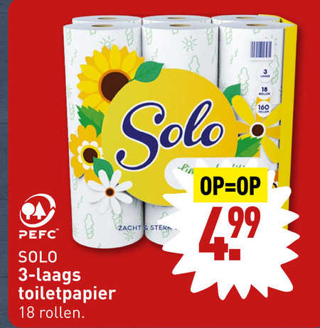 Solo   toiletpapier folder aanbieding bij  Aldi - details