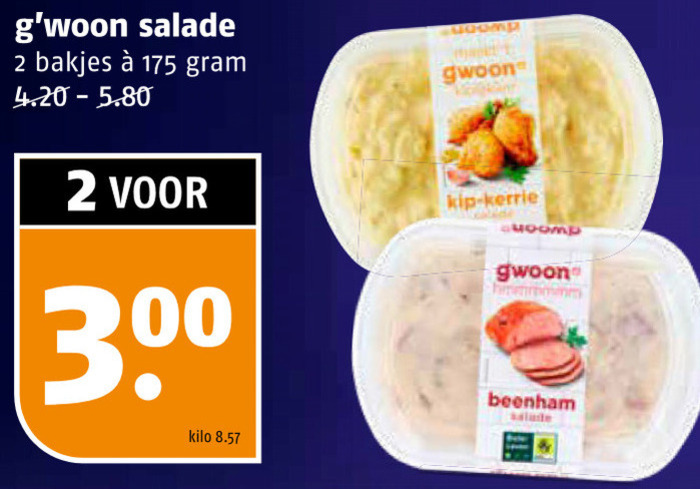 Gwoon   salade folder aanbieding bij  Poiesz - details