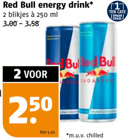 Red Bull   energiedrank folder aanbieding bij  Poiesz - details