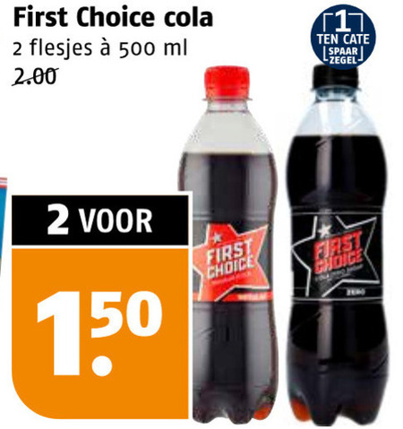 First Choice   cola folder aanbieding bij  Poiesz - details