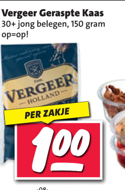 Vergeer   geraspte kaas folder aanbieding bij  Nettorama - details