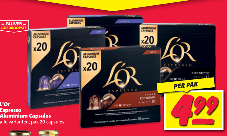 Douwe Egberts L Or   koffiecups folder aanbieding bij  Nettorama - details