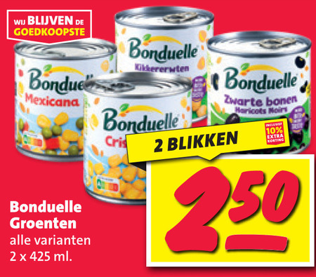 Bonduelle   groenteconserven folder aanbieding bij  Nettorama - details