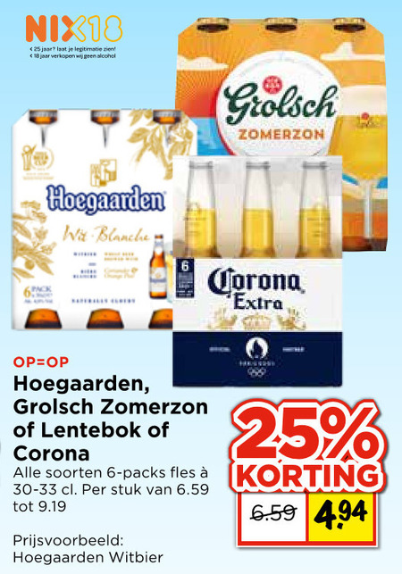 Hoegaarden   witbier folder aanbieding bij  Vomar - details