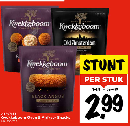 Kwekkeboom   snack, kroket folder aanbieding bij  Vomar - details