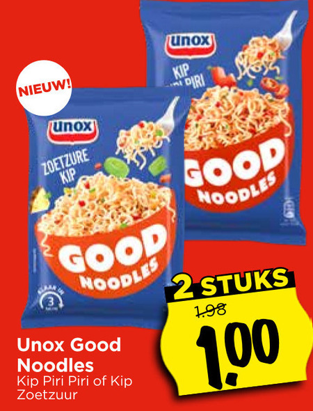 Unox   noodles folder aanbieding bij  Vomar - details