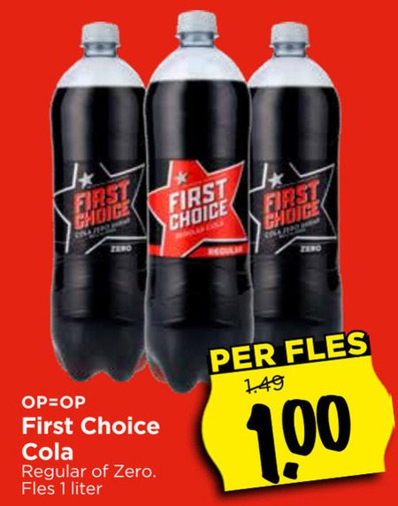 First Choice   cola folder aanbieding bij  Vomar - details