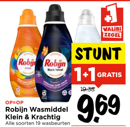 Robijn   wasmiddel folder aanbieding bij  Vomar - details