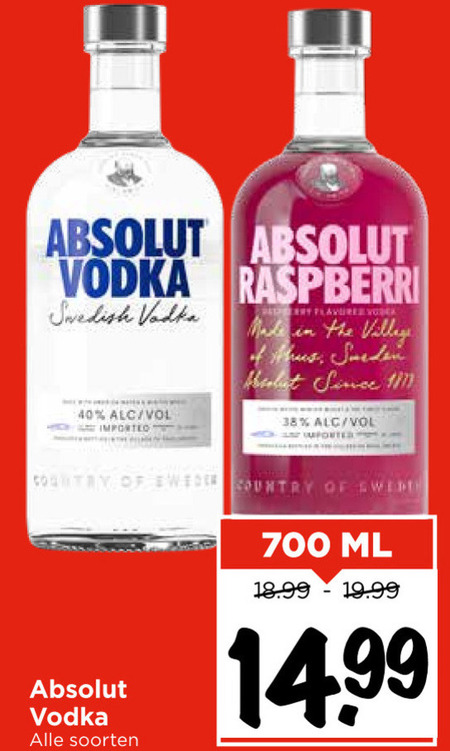 Absolut   wodka folder aanbieding bij  Vomar - details