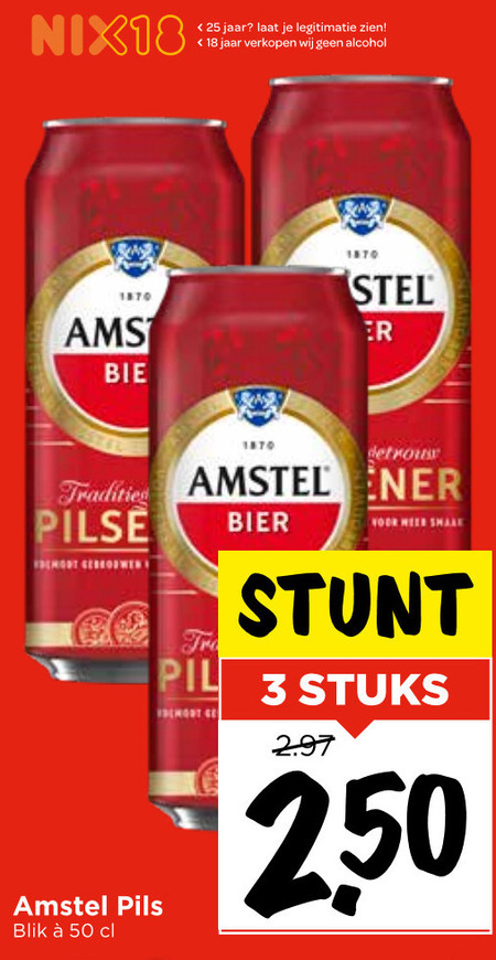 Amstel   blikje bier folder aanbieding bij  Vomar - details