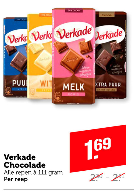 Verkade   chocolade folder aanbieding bij  Coop - details