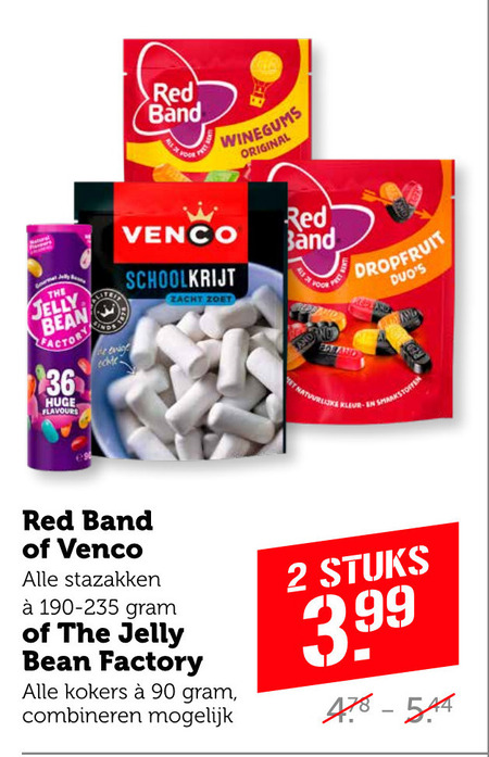 Red Band   winegums, drop folder aanbieding bij  Coop - details