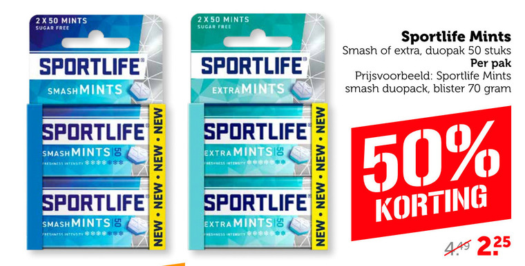 Sportlife   kauwgom folder aanbieding bij  Coop - details