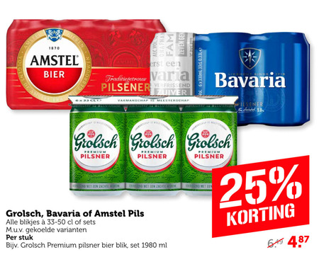 Amstel   blikje bier folder aanbieding bij  Coop - details