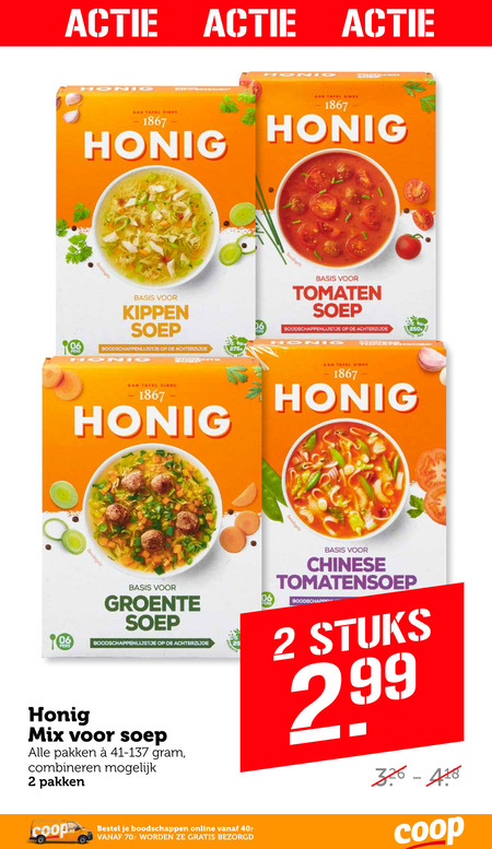 Honig   soep folder aanbieding bij  Coop - details