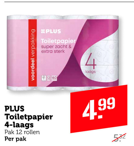 Plus Huismerk   toiletpapier folder aanbieding bij  Coop - details