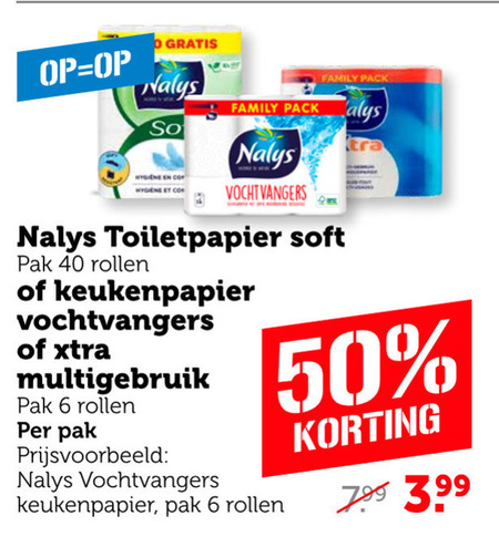 Nalys   toiletpapier, keukenpapier folder aanbieding bij  Coop - details