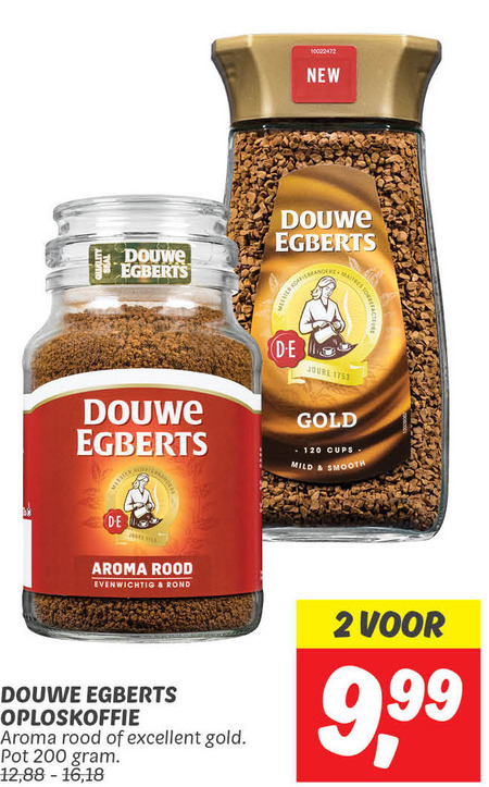 Douwe Egberts   oploskoffie folder aanbieding bij  Dekamarkt - details