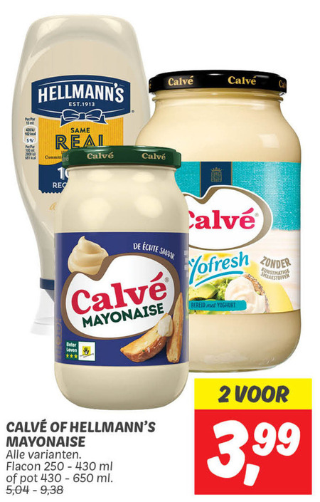 Hellmans   mayonaise folder aanbieding bij  Dekamarkt - details