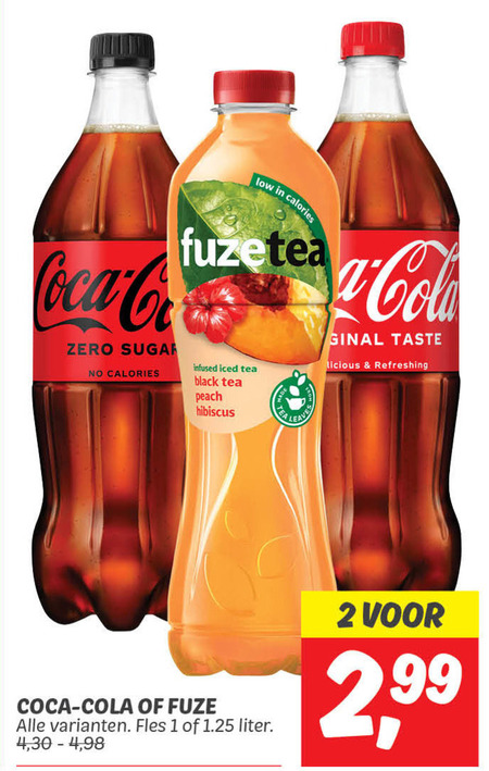 Coca-Cola   cola, ice tea folder aanbieding bij  Dekamarkt - details