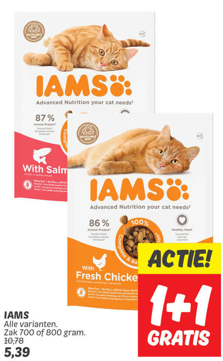 IAMS   kattenvoer folder aanbieding bij  Dekamarkt - details