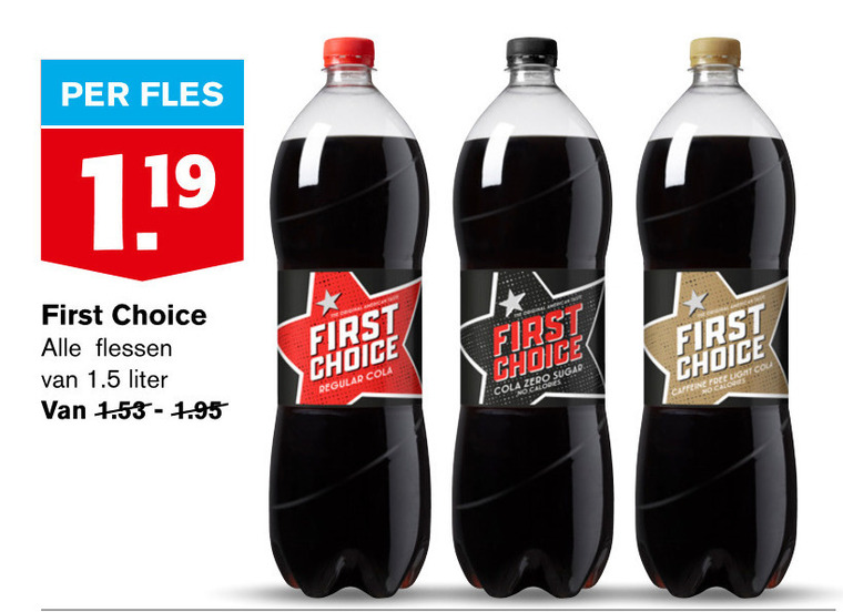 First Choice   cola folder aanbieding bij  Hoogvliet - details