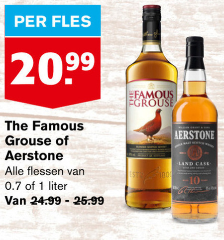 Famous Grouse   whisky folder aanbieding bij  Hoogvliet - details