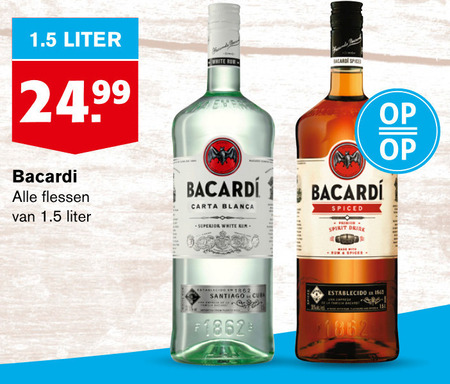 Bacardi   rum folder aanbieding bij  Hoogvliet - details