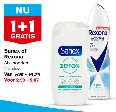 Rexona   deodorant folder aanbieding bij  Hoogvliet - details