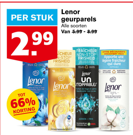 Lenor   wasverzachter folder aanbieding bij  Hoogvliet - details