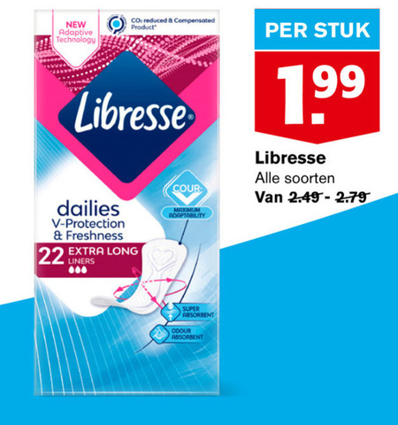 Libresse   inlegkruisjes, maandverband folder aanbieding bij  Hoogvliet - details