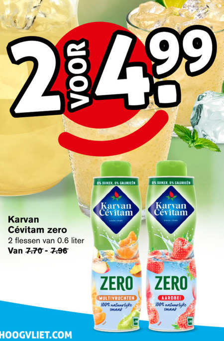 Karvan Cevitam   limonadesiroop folder aanbieding bij  Hoogvliet - details