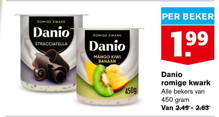 Danone Danio   kwark folder aanbieding bij  Hoogvliet - details