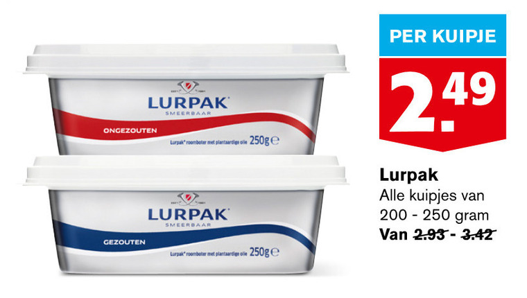 lurpak   roomboter folder aanbieding bij  Hoogvliet - details