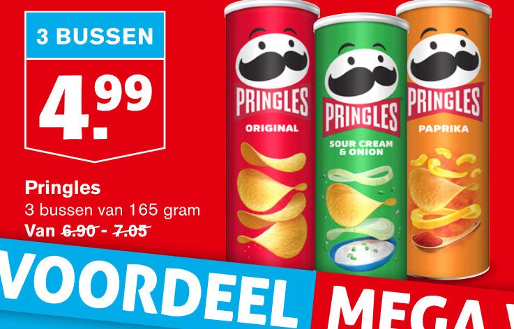 Pringles   chips folder aanbieding bij  Hoogvliet - details