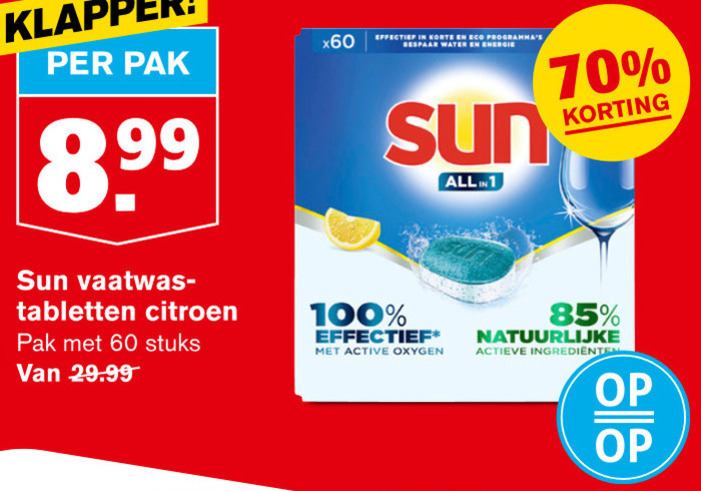 Sun   vaatwasmiddel folder aanbieding bij  Hoogvliet - details