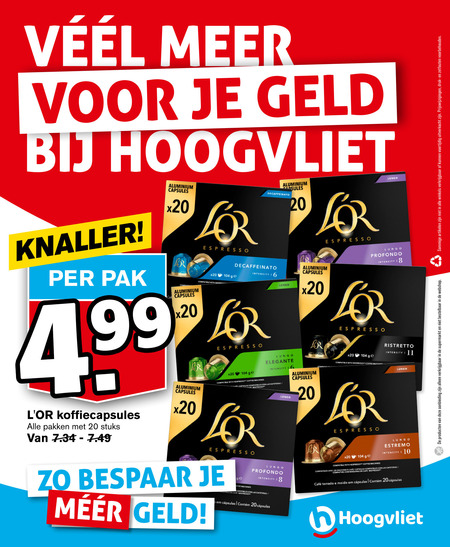 Douwe Egberts L Or   koffiecups folder aanbieding bij  Hoogvliet - details