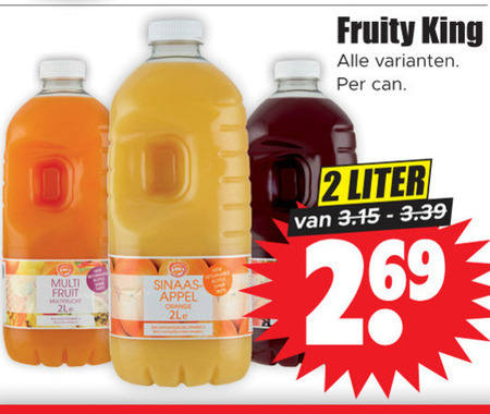 Fruity King   fruitdrank folder aanbieding bij  Dirk - details