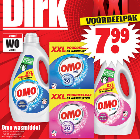 Omo   wasmiddel folder aanbieding bij  Dirk - details