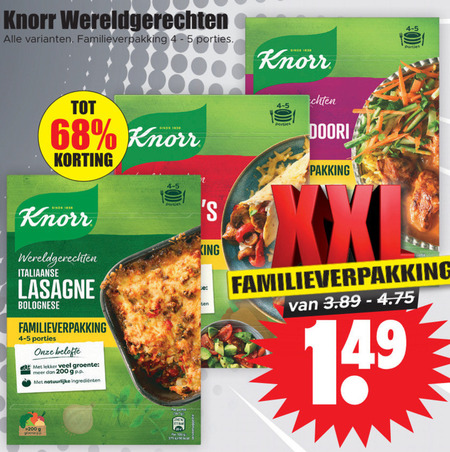 Knorr   maaltijdmix folder aanbieding bij  Dirk - details