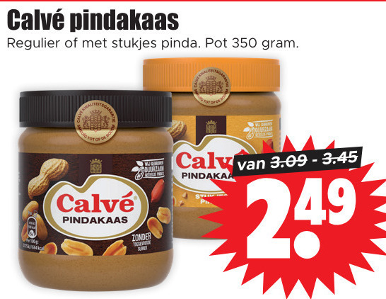 Calve   pindakaas folder aanbieding bij  Dirk - details