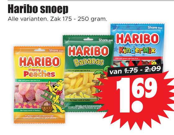 Haribo   snoep folder aanbieding bij  Dirk - details