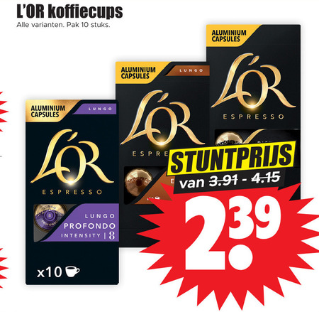 Douwe Egberts L Or   koffiecups folder aanbieding bij  Dirk - details