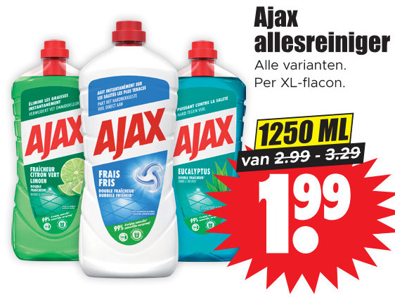 Ajax   allesreiniger folder aanbieding bij  Dirk - details