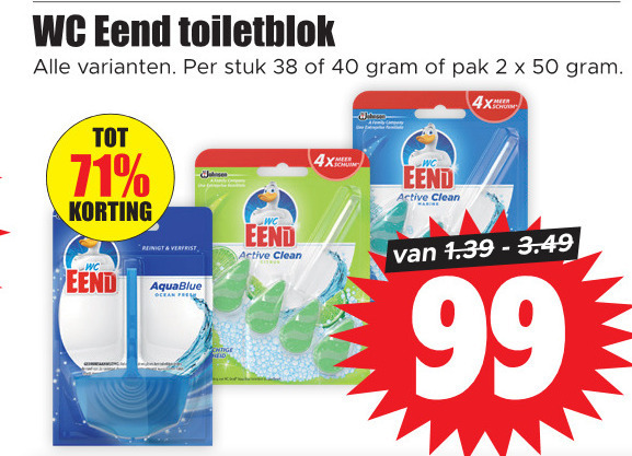 WC Eend   toiletblok folder aanbieding bij  Dirk - details