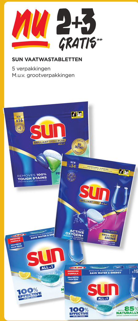 Sun   vaatwasmiddel folder aanbieding bij  Jumbo - details