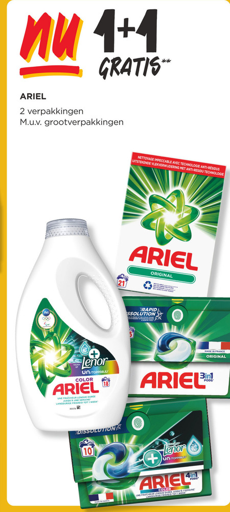 Ariel   wasmiddel folder aanbieding bij  Jumbo - details