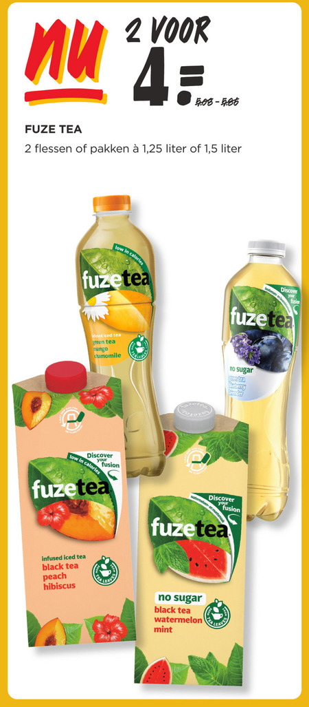 Fuze Tea   ice tea folder aanbieding bij  Jumbo - details